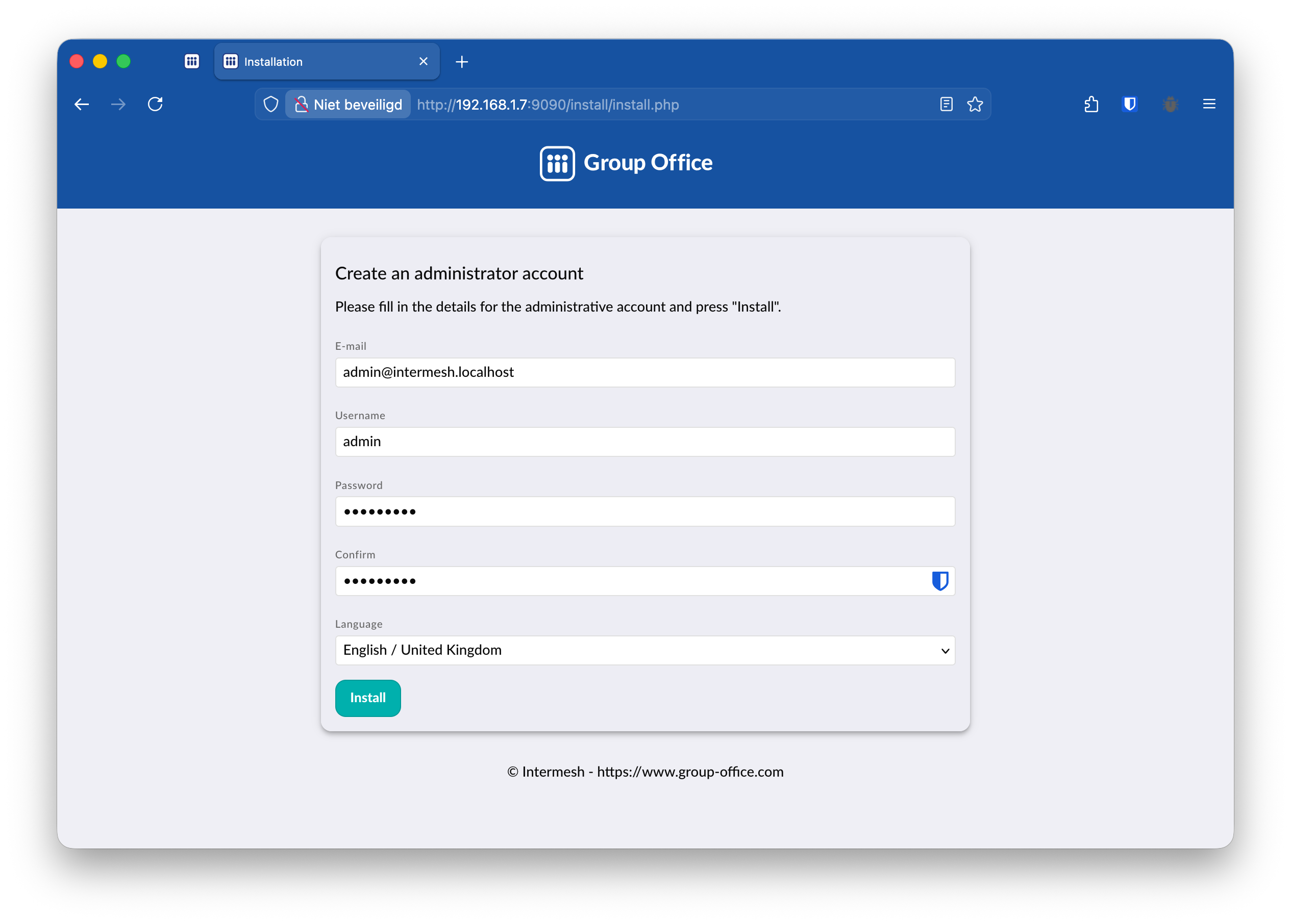 Group-Office installer