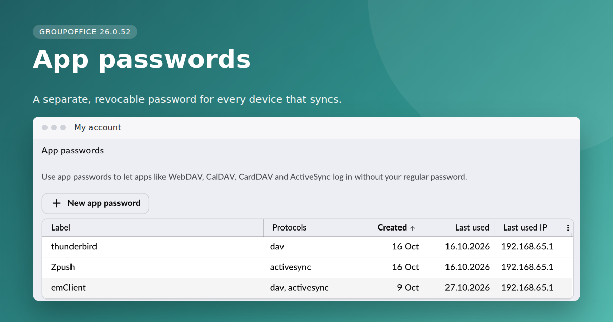 App passwords