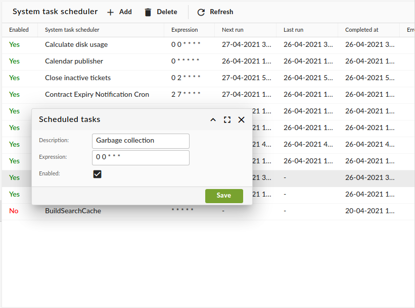 Edit a system task